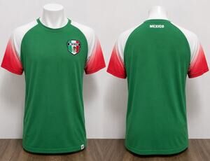 Mexico Soccer Jersey Shirt Men's M Green Tricolor Futbol Fan Tee Icon Sports